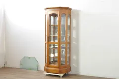 ★事前問合せ必須★ 横浜クラシック家具 ダニエル Daniel アーリーアメリカン A-214 キュリオケース 中古 ガラス棚板4枚付き ガラスケース ショーケース コレクションケース ディスプレイケース リペア+発送まで3週間前後 R-080344