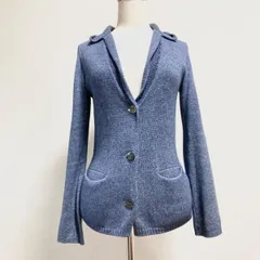 #anc アクアスキュータム Aquascutum カーディガン 8 紺 ニット レディース [760848]のサムネイル