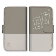 iPhone11Pro ケース 手帳型 アイフォン11 プロ スマホケース 携帯ケース 月 太陽 月と太陽 タロットカード 韓国 天体 くすみカラー おしゃれ ベージュ バイカラー  スマホカバー カラー05