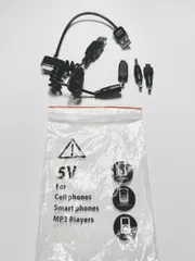 【HY】【新品】コイル式USBケーブル TYPE-A→MicroUSB TYPE-B、他[送料無料(一部地域を除く)]HY001