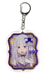 【中古】キーホルダー エミリア フェイスアップ アクリルキーホルダー 「くじ引き堂 TVアニメ Re：ゼロから始める異世界生活 オンラインくじ ミュージカル風ver.」 C-4賞