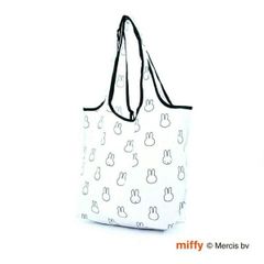 ミッフィー miffy 折りたたみエコバッグ(Mサイズ) フェイスホワイト