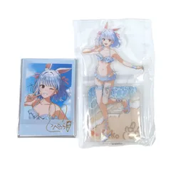 【新品・未開封】2種セット / 活動5周年記念 ぺこ水着 兎田ぺこら アクリルスタンド & 箔押し 複製サイン入りカード ホロライブ (#DY2CW)