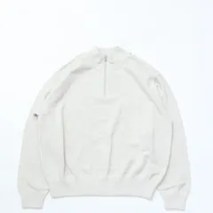 crepuscule クレプスキュール Light Moss Stitch Half Zip P/O OATMEAL ライトモススティッチ ハーフジップ プルオーバー 新品のサムネイル
