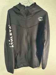 ATHLETA アスレタ ジップパーカー フーディ ブラック 150サイズ サッカー フットサル ジャージ