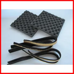 【特売】2枚セット スピーカー背面吸音材 VHZ プロファイル加工 粘着付 20mm厚 20×195×195mm デッドニング マイク置き