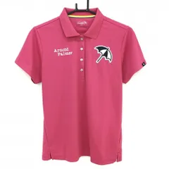 ★値下げ★【超美品】アーノルドパーマーゴルフ 半袖ポロシャツ ピンク ワッペン レディース L ゴルフウェア Arnold Parmer