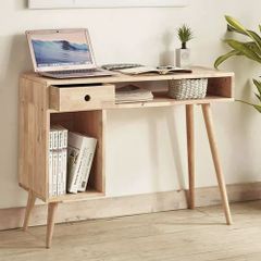 本日限定価格【美品】LOWYA [幅115] コンソールデスク 単品 ラタン調