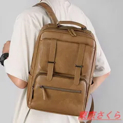 リュック メンズ リュックサック 軽量 大容量 収納力 撥水 多機能 通勤 通学 出張 ビジネス PUレザー ビジネスリュック 2WAY バッグパック A4 15.6インチノートPC対応 シンプル 男女兼用 xzjhwca#