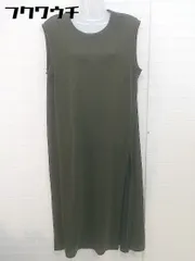 ◇ SENSE OF PLACE by URBAN RESEARCH スリット ノースリーブ ロング ワンピース サイズF カーキ レディース  【中古】 【1109100014197】