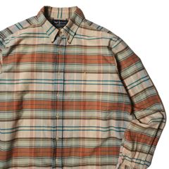 80's 90's USA製 ラルフローレン オックスフォード コットン ボタンダウンシャツ (XL) チェック 80年代 90年代 アメリカ製 旧タグ オールド アメリカ古着 USED ビンテージ ヴィンテージ