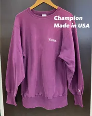 Champion チャンピオン REVERSE WEAVE リバースウィーブ スウェット トレーナー 刺繍タグ USA製 made in USA パープル系 メンズXL 古着 中古 7U0013