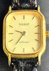 TISSOT ティソ STYLIST スタイリスト ゴールド文字盤 腕時計 スクエア ビンテージ 現状品