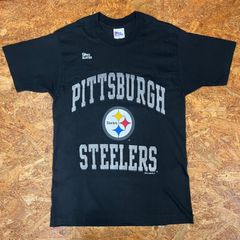 USA製 ’90s PITTS BURGH STEELERS Tシャツ M ブラック PRO LAYER製 半袖 スティーラーズ NFL アメフト チームT 90年代 ヴィンテージ ビンテージ VINTAGE ユーズド USED 古着 アメリカ製
