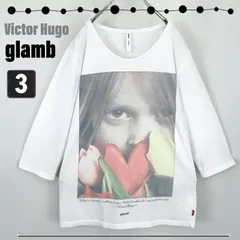 glamb グラム★Victor Hugo/ヴィクトル・ユーゴー名言Tシャツ★七分袖★グラフィック★サイズ3　2403M051