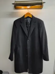 美品 ブルックスブラザーズ チェスターコート ロング丈 黒 ブラック XL相当 美品 ブルックスブラザーズ チェスターコート ロング丈 黒