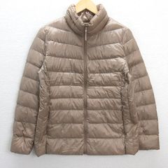 D■ユニクロ/UNIQLO 軽量 ウルトラライトダウンジャケットJKT【XL】ベージュ/LADIES/96【中古】■