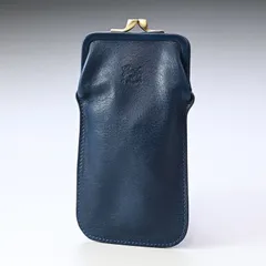 新品 イルビゾンテ メガネケース メンズ レディース バケッタレザー ブルー ネイビー SCA025PV0005BL137B(C0672P 866)