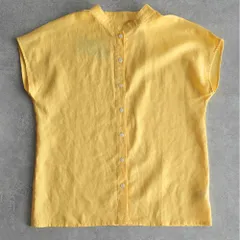 ☆ イエロー ☆ Lサイズ ☆ ブラウス トップス 半袖シャツ シャツ ブラウス レディース シャツブラウス 半袖 半袖シャツ トップス オフィス 通勤 きれいめ 上品 無地 シンプル 前開き おしゃれ ナチュラル かわいい ゆったり 夏 レディーストップス