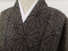 未着用 小紋 洗える着物 裂取り ドット 大小霰 着物 039k - メルカリ