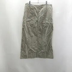 ◇ ⊇ Dessin コーデュロイ ロゴ刺<!-利用不可文字-!> 膝丈 タイト スカート サイズ3 ベージュ レディース E  【1409100068726】のサムネイル