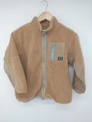 ◇ green label relaxing UNITED ARROWS キッズ ボア 長袖 ジップ ジャケット サイズ145 ブラウン メンズ レディース P  【1308160076095】