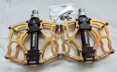 ROCKBROS（ロックブロス） メタルフラットペダル　サイクルペダル　自転車ペダル　ゴールド