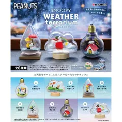 [L管02]フィギュア Rainy Day 君がいれば雨だって平気 「SNOOPY WEATHER Terrarium」リーメント スヌーピー ミニチュア