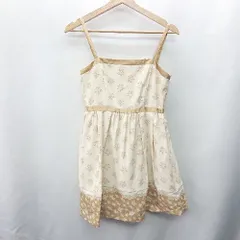 ◇ ⊂ WILLSELECTION ウィルセレクション 花柄 キャミソール ミニ ワンピース サイズ1 ベージュ レディース E  【1409240006701】