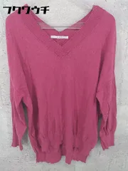 ◇ KBF ケービーエフ URBAN RESEARCH コットン 長袖 Vネック ニット セーター サイズ1 レッド系 レディース 【中古】 【1002800727698】