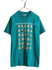 【お得なクーポン配布中!】 80s USA製 キャラクター アート イラスト プリント Tシャツ メンズ レディース M ヴィンテージ グラフィック シングルステッチ メッセージ