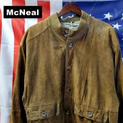 McNeal マクニール スエード レザー ジャケット ブルゾン 56 (XXL相当) ヤギ革 ユーロ ゆったり ブラウン 10625
