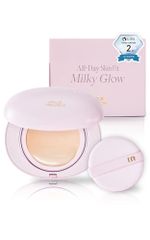 Milk Touch ミルクタッチ オールデイスキンフィット ミルキーグロウクッション01 Rosy Ivory SPF50+ PA++++ 白玉肌 保湿 メッシュ ファンデ