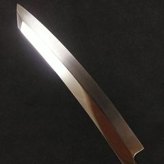 城山刃物　尺二　柳刃包丁　新品　　表　裏　　鏡面加工 城山刃物製作所(堺業務用刃物メーカー直売)七寸切り付け柳刃 超