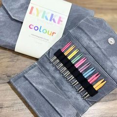 LYKKE 付け替え式輪針セット colour 3.5インチ✳︎black vegan suede/grey denim