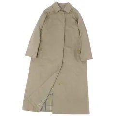 極美品 Vintage バーバリー Burberrys コート ステンカラーコート バルマカーンコート 英国製 裏チェック アウター レディース 8(M相当) カーキベージュ