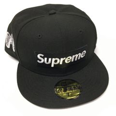 Supreme × NEWERA　JERSEY BOX LOGO シュプリーム　ニューエラ　ブラックキャップ　7.5（59.6cm）　※中古　【津山店】