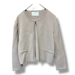 CELFORD セルフォード クリスステッチボレロ ニットジャケット カーディガン セレモニー 上品 羽織り レディース ベージュ系 秋 サイズ38 久喜倉庫店K19H