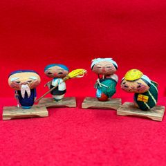 昭和レトロ 東海七福神 土人形 ミニチュア 縁起物 コレクション 郷土