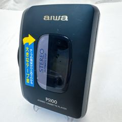 Aiwa PS100 カセットプレーヤー ベルト交換済み 整備済み ステレオ再生 動作品 ポータブルカセット レトロ スピード調整済み イヤホン端子あり