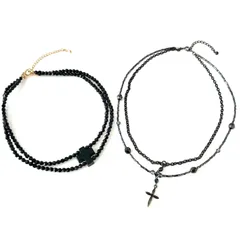 クロスアクセサリー　十字架ネックレス　ビーズアクセサリー　まとめ売り