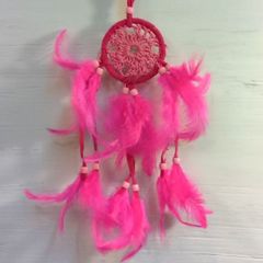 クロシェ ドリームキャッチャー 羽根 安眠 お守り 魔除け 幸運アイテム インテリア雑貨 小物 壁掛け ウォールデコ 輪 リング 手編み