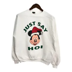 90年代 USA製 Disney ディズニー MICKY UNLIMITED ミッキーマウス クリスマス スウェット キャラクター (メンズ XL) 中古 古着 R2815