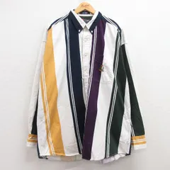 XL/古着 ラルフローレン チャップス 長袖 ブランド シャツ メンズ 90s ワンポイントロゴ 大きいサイズ コットン ボタンダウン 白他 ホワイ