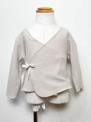 【新品・未使用】カシュクールラップカーディガン 80cm 子供服 カーディガン 子供カーディガン ベビー服 ベビーカーディガン 羽織 春 秋 赤ちゃん  ベージュ 淡色 ペアマノン pairmanon 男の子 女の子 ユニセックス