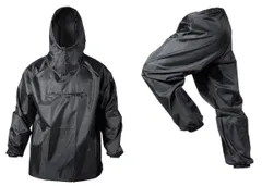 ヤッケ 裾ゴムパンツ 上下セット ブラック  Ｍ、L、LL、3L、4L、5L  ポケッタブル パーカー ズボン VN-600/601