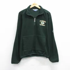 XL/古着 チャンピオン champion 長袖 ハーフジップ フリース ジャケット メンズ 00s NFL グリーンベイパッカーズ 緑 グリーン アメフト ス