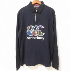 #anc カンタベリー CANTERBURY ポロシャツ XL 紺 長袖 ロゴ メンズ [935730]のサムネイル