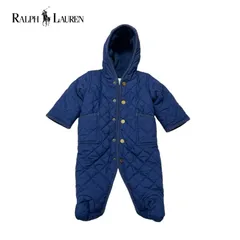 844◯ RALPH LAUREN ネイビー　ジャンプスーツ　カバーオール　3M