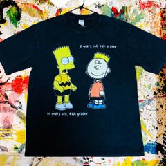 シンプソンズ チャーリーブラウン リプリント Tシャツ 半袖 メンズ 新品 新品未使用 レトロ 個性的 奇抜 エモい カットソー 攻め 前衛的 衣類 トップス お洒落 ハイデザイン